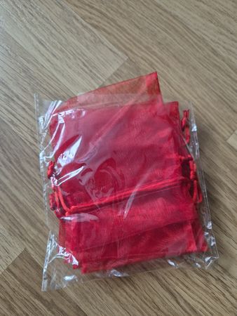 Rote Organza Säckli 5 Stk Beutel