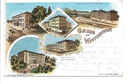 Gruss aus Winterthur (ZH) Museum - Kasino - Litho 1898 !