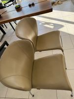 2 Montis Leder Stühle Farbe Beige