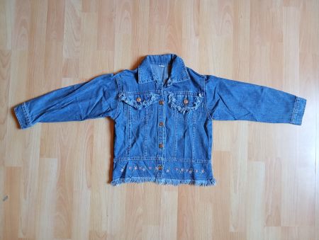 HERBST süsse Jeansjacke für Mädchen, mit Fransen Gr. 104