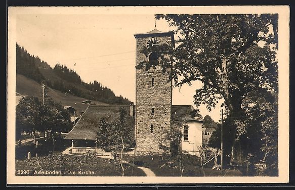 Ansichtskarten: AK Adelboden, Kirche im Sonnenschein – Gebraucht aus Berlin von bartko-reher