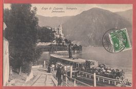 Castagnola bei Lugano - Imbarcadero Dampfschiff - 1912
