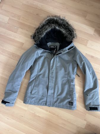 O'Neill Winterjacke grau mit Kapuze Grösse S
