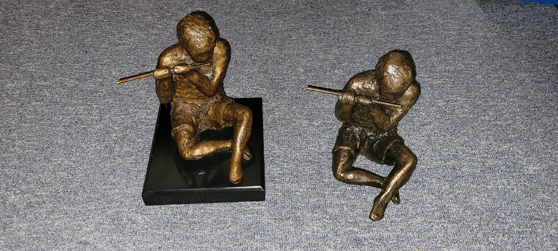 Statuette: Bronzini 2 Suonatori flato traverso – Usato da Lugano venduto da Collezionismo59