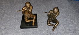 Bronzini 2 Suonatori flato traverso