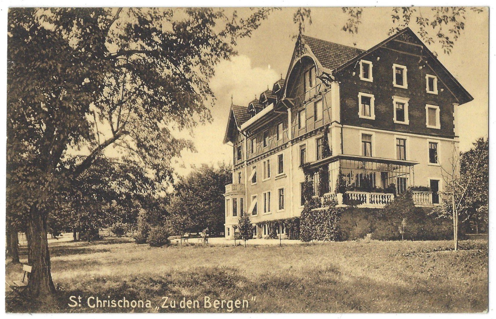 Cartoline postali: St.  Chrischona  " Zu den Bergen " – Usato da Bütschwil venduto da Jackson1A