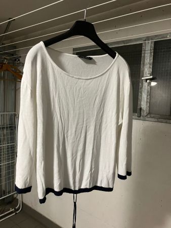 Maglia Liolà Sport bianca con bordo blu tg.L viscosa