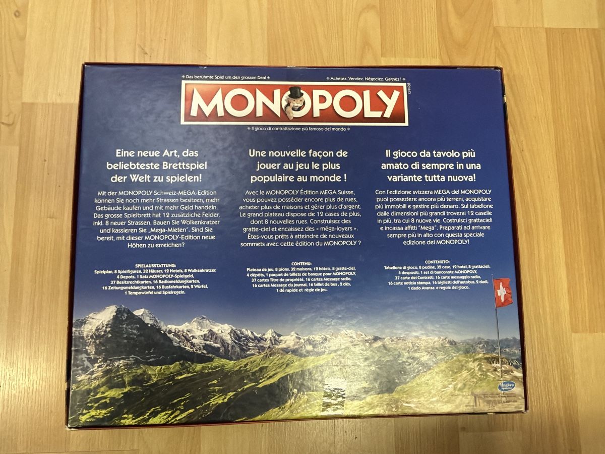 Hasbro Spiele: Monopoly Schweiz Mega Edition Brettspiel Top – Gebraucht aus Thun von BanjoDan 1
