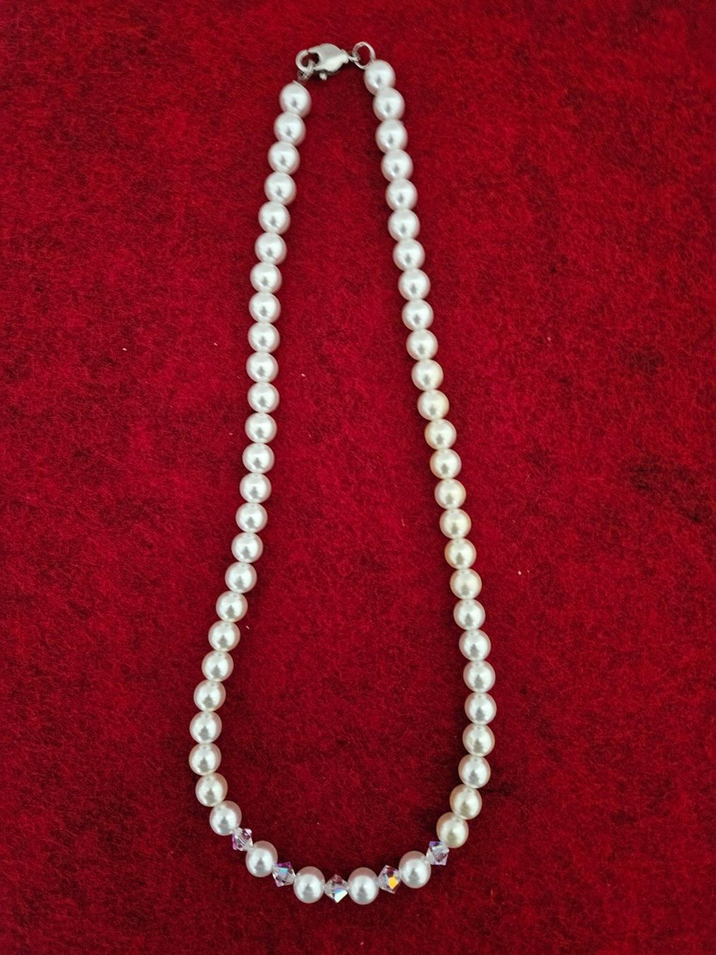 Ketten: Perlenkette mit Kristallen neuwertig Modeschmuck – Neu (gemäss Beschreibung) aus Menziken von sura76