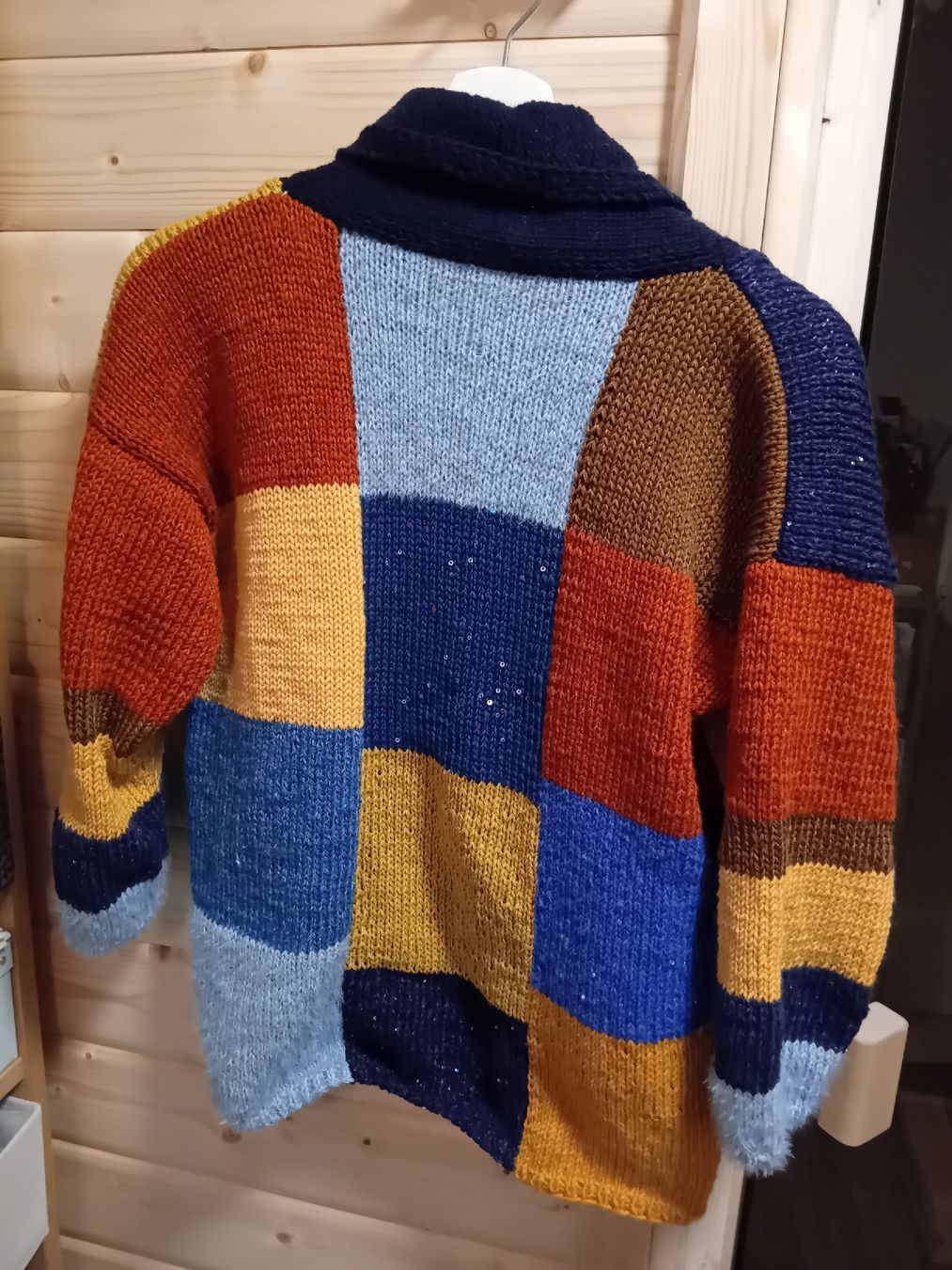 Giacche: Bunte Strickjacke im Patchwork-Stil, Gr. M, Herbst – Nuovo (secondo la descrizione) da Burgdorf venduto da carodesign1 5