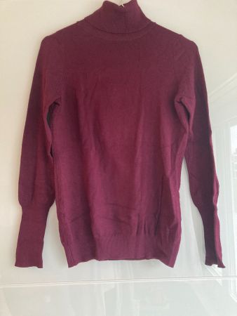 Marie Lund Rollkragenpullover XS Damen Aubergine