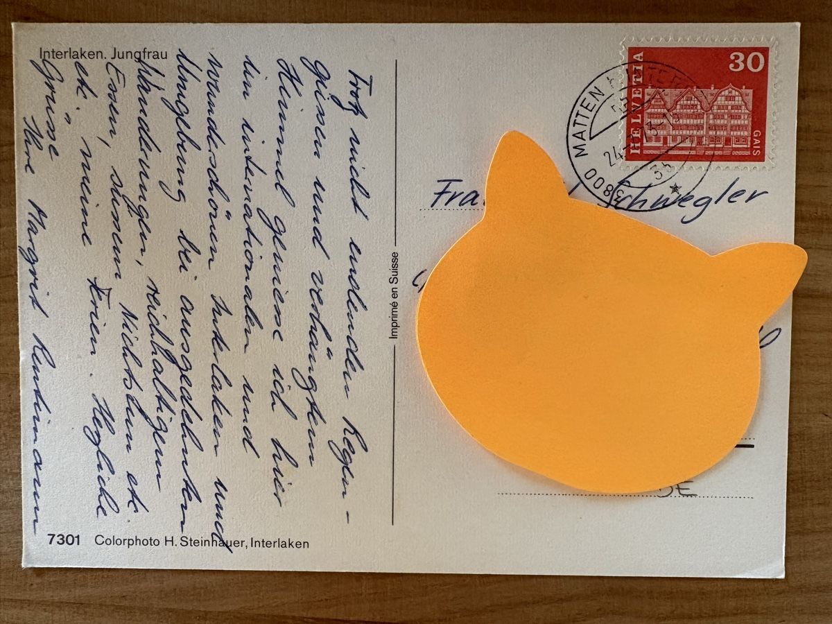 Cartoline postali: AK von Interlaken Jungfrau – Usato da Rümlang venduto da Kartenpost1 1