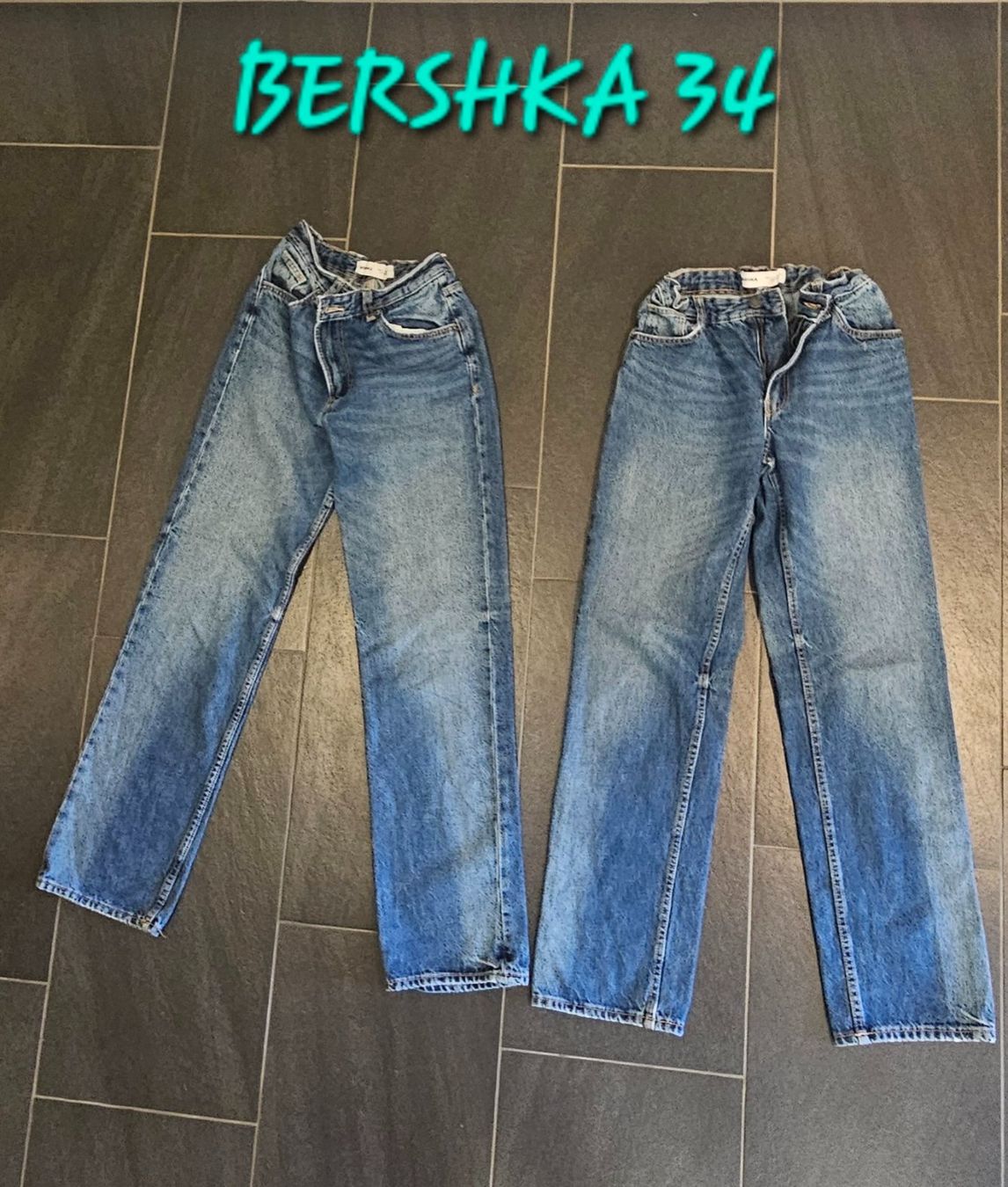 Bershka Jeans: 1x Jeans BERSKHA Gr 34 blau – Usato da Aesch LU venduto da Lavendell