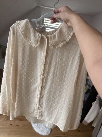 Bluse zebra Kragen Grösse M