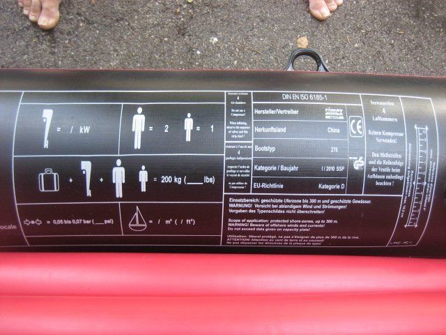 Boote: Schlauchboot Interdiscount rot/schwarz – Gebraucht aus Winterthur von pf02 3