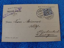3 Rappen Frankatur  1893 CH