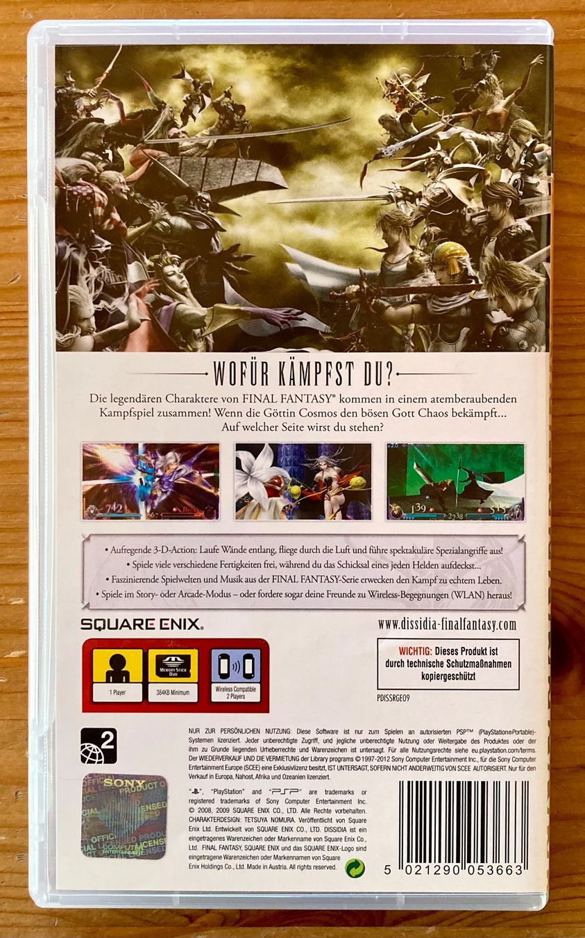 Nintendo Spiele: Dissidia Final Fantasy - PSP – Gebraucht aus Zürich von Djmotionch 2