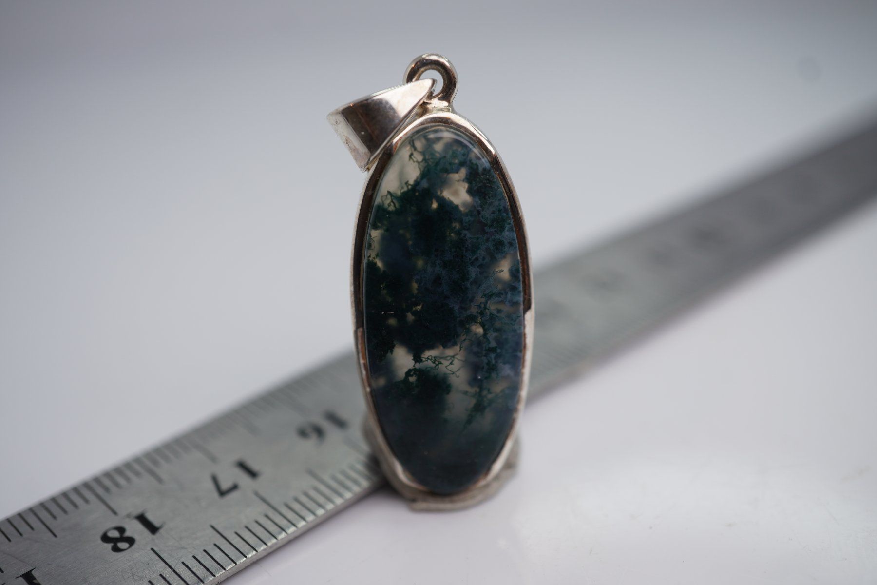 Minerali & Pietre curative: Moos Achat  925 Silber  Anhänger  TOP   by  "TOPSTONE" – Nuovo e nell'imballaggio originale da Eschenbach SG venduto da topstone 4