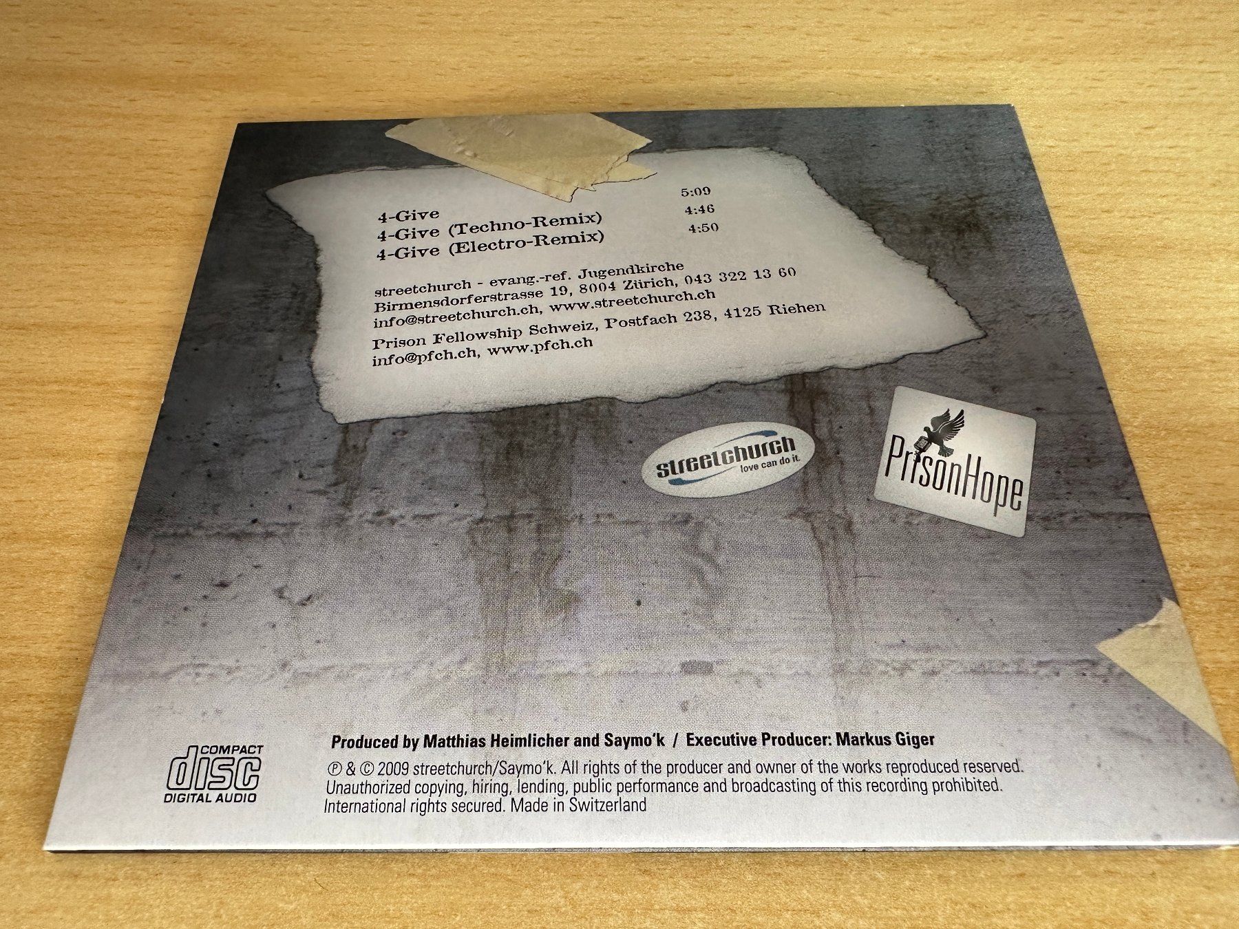 CDs: Saymo'k - 4-Give - Single CD – Gebraucht aus Rikon im Tösstal von Alpenmutz 1