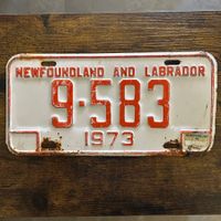 🇨🇦 1973 Vintage Autoschild, Newfoundland 9-583 - Kanada 