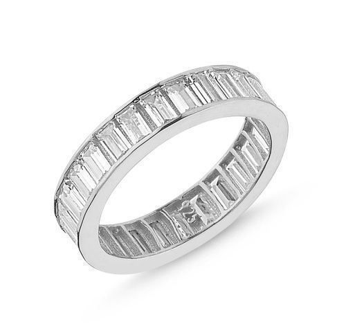 Anelli: Ring Baguette Zirkonia 925 Silber Statement 57 – Nuovo e nell'imballaggio originale da Zürich venduto da goldfisch.schmuck 1