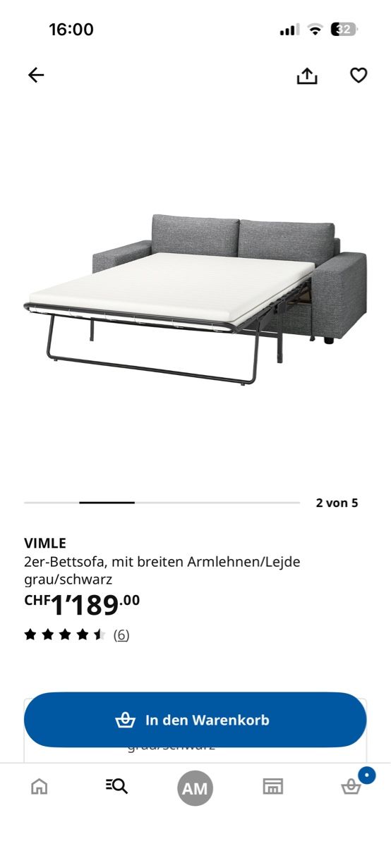 Sofas: Ikea Vimle Schlafsofa – D'occasion à Riehen par Pabasa 1