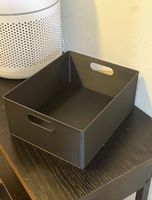 Aufbewahrungsbox mit Griffen schwarz gute Kondition