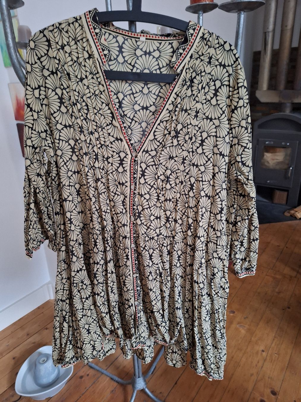 Camicette: Sommerbluse / Tunika Kleid, onesize, Blumenmuster – Usato da Fischenthal venduto da Irene69