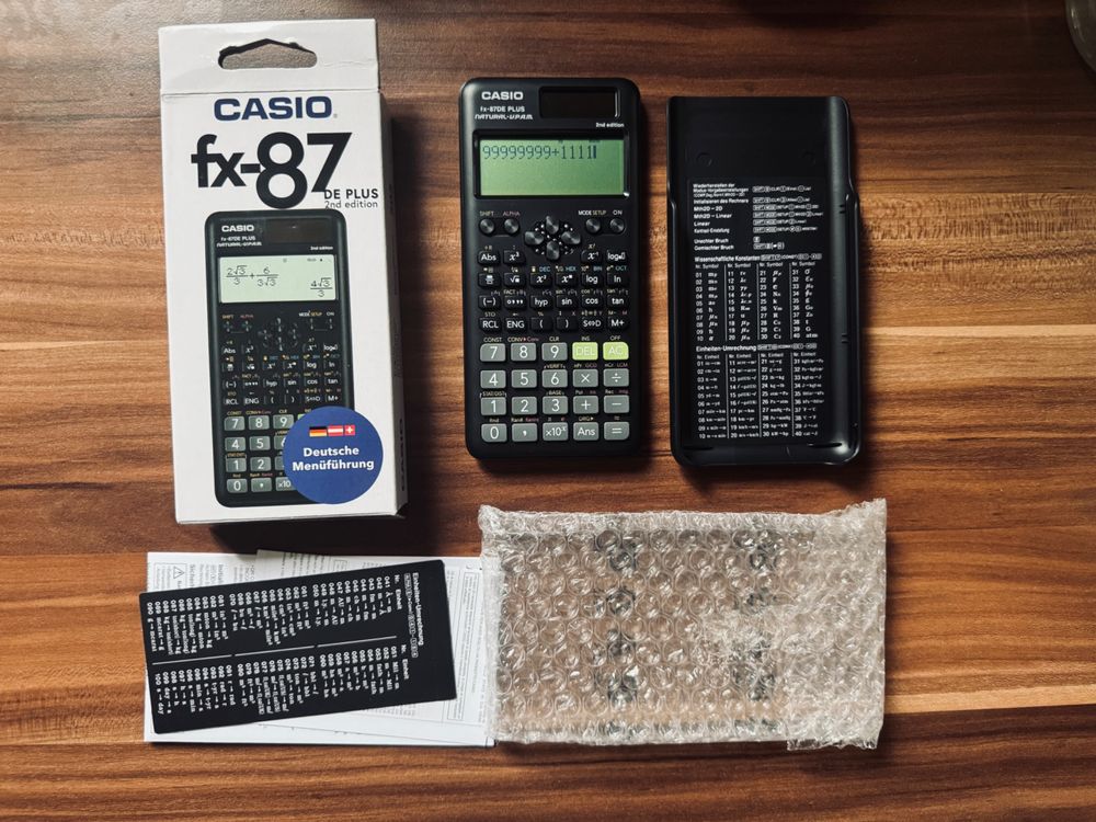 CALCUSO Streberpaket Mit Casio Fx-87DE Plus - Taschenrechner Set