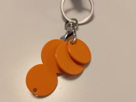 Einkaufswagenchips 3er Set orange (3D-Druck / PLA)