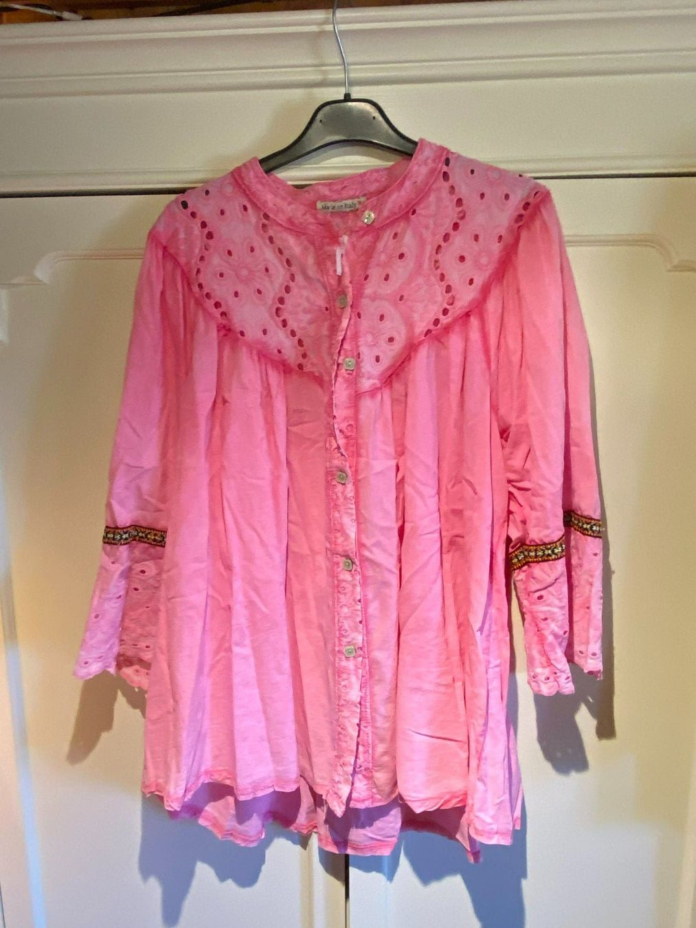 Camicette: DAMEN BLUSE PINK-MUSSELINSTOFF – Nuovo e nell'imballaggio originale da Meienried venduto da ManuelaBoutique 2