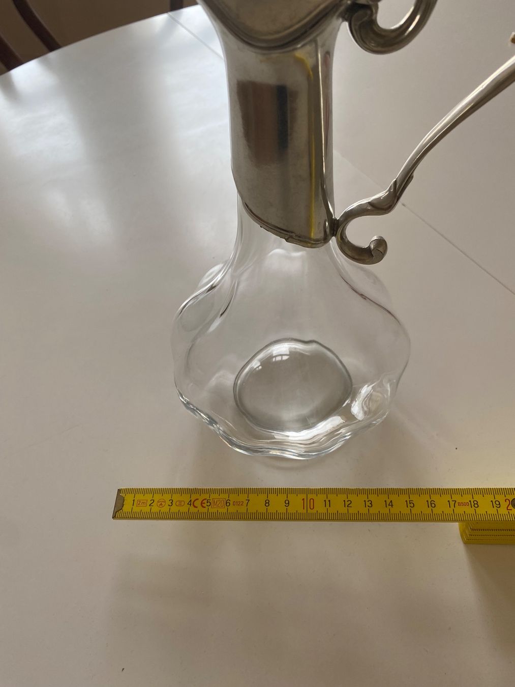Caraffe: Elegante Glaskaraffe mit Silberaufsatz – Usato da Basel venduto da NormaJean01 3