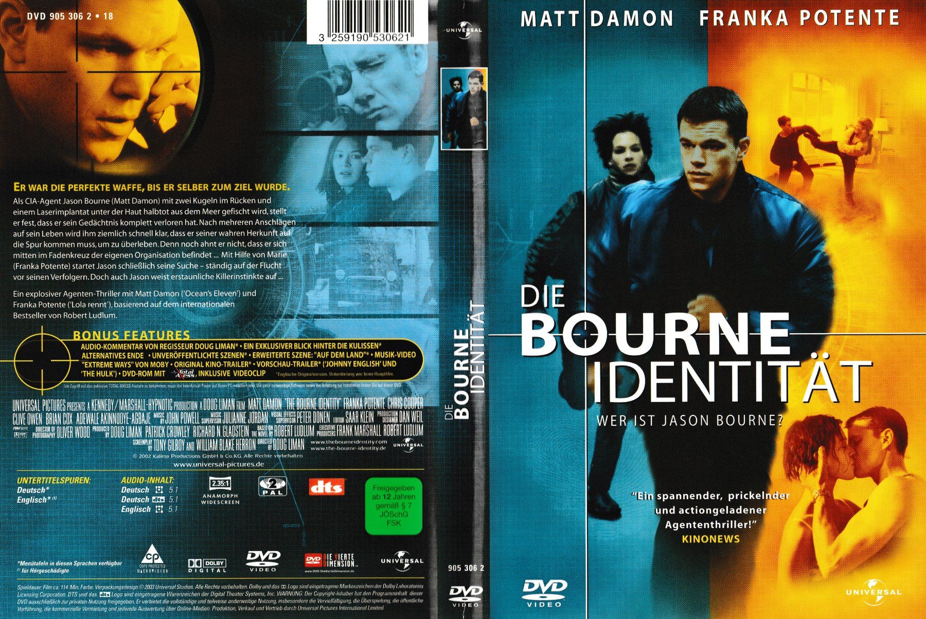 Tutti i DVDs: DVD - Die Bourne Identität – Usato da Langnau am Albis venduto da MediaRescuerKeLoX