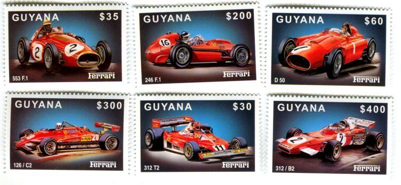 Alle Briefmarken: Briefmarken "Ferrari". Guyana – Neu und originalverpackt aus Basel von Butsch5