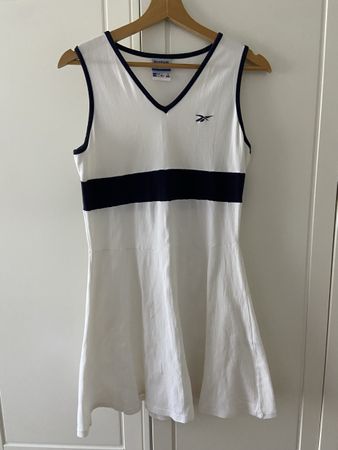 Kleid Tennis Weiss Blau M