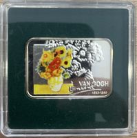 Silberbarren Van Gogh Sonnenblumen 1 Dollar Niue Island 2007