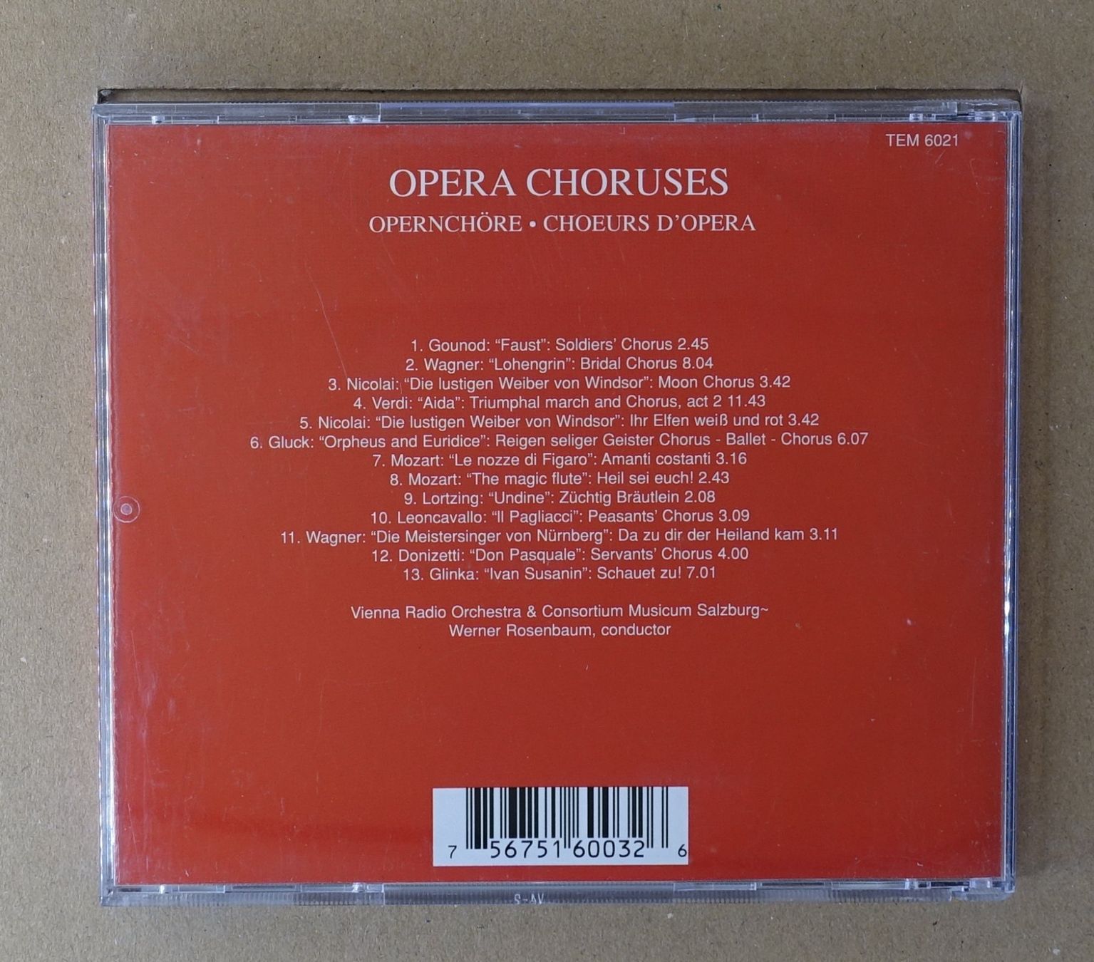 CDs: Famous Opera Choruses - Opernchöre - F30 – Gebraucht aus Sessa von fraenklishop 1