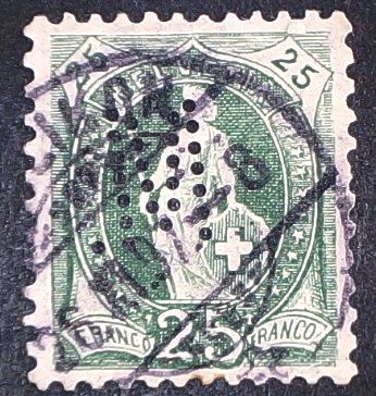 Tous les timbres: Perfin   53 – D'occasion à Opfikon par webstar30