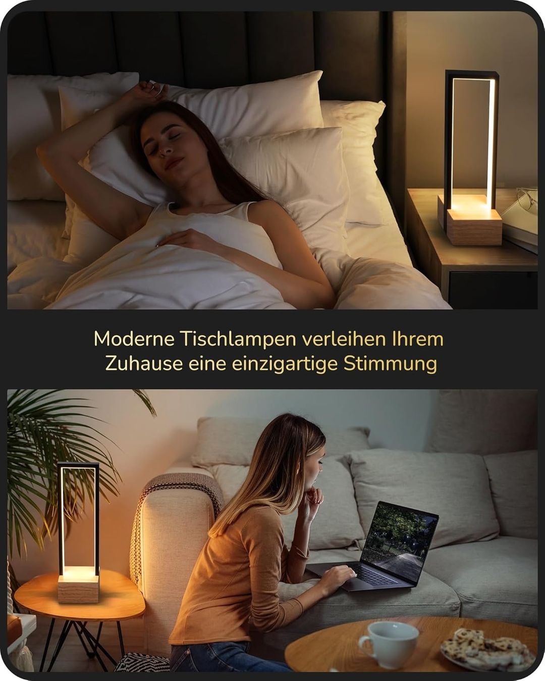 Lampade: Tischlampe Holz Touch Dimmbar 3 Farbtemperaturen – Nuovo e nell'imballaggio originale da Nuglar venduto da SmartLiving24 4