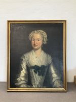 Antique Tableau peinture 18emes siècle portrait 