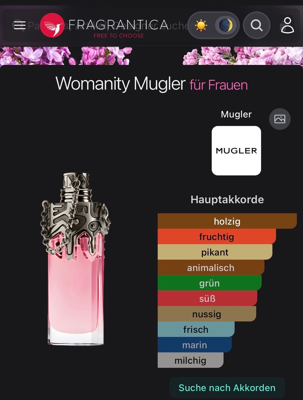 Mugler Profumi & Eau de Toilette: Mugler Womanity EDP Duftprobe 2ML – Usato da Zürich venduto da deruja 3