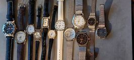 Lot 3 -12 montres quartz vintage Candino,Mirexal, Urech ect.