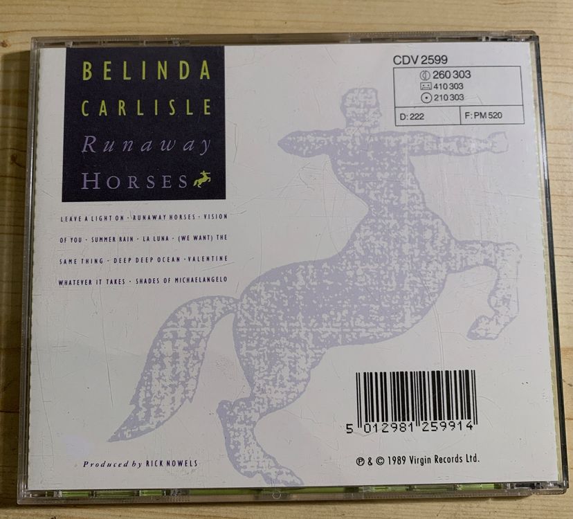 Belinda Carlisle Runaway Horses Rock Pop Soft Rock Ballad | Kaufen auf ...