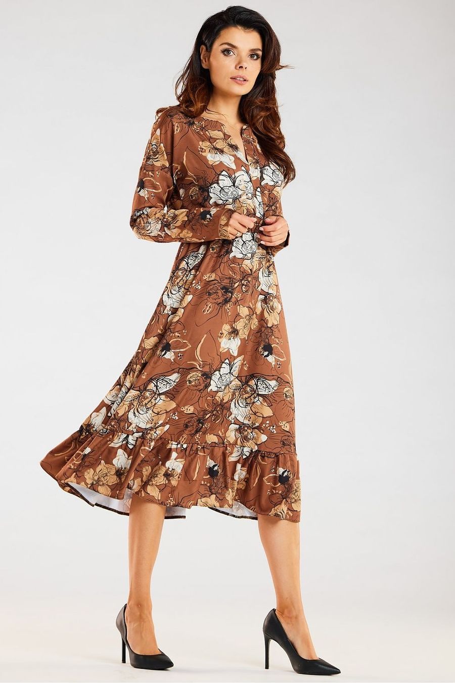 Vestiti: Midikleid Blumen - lange Ärmel – Nuovo e nell'imballaggio originale da Romanshorn venduto da Amorubi 1