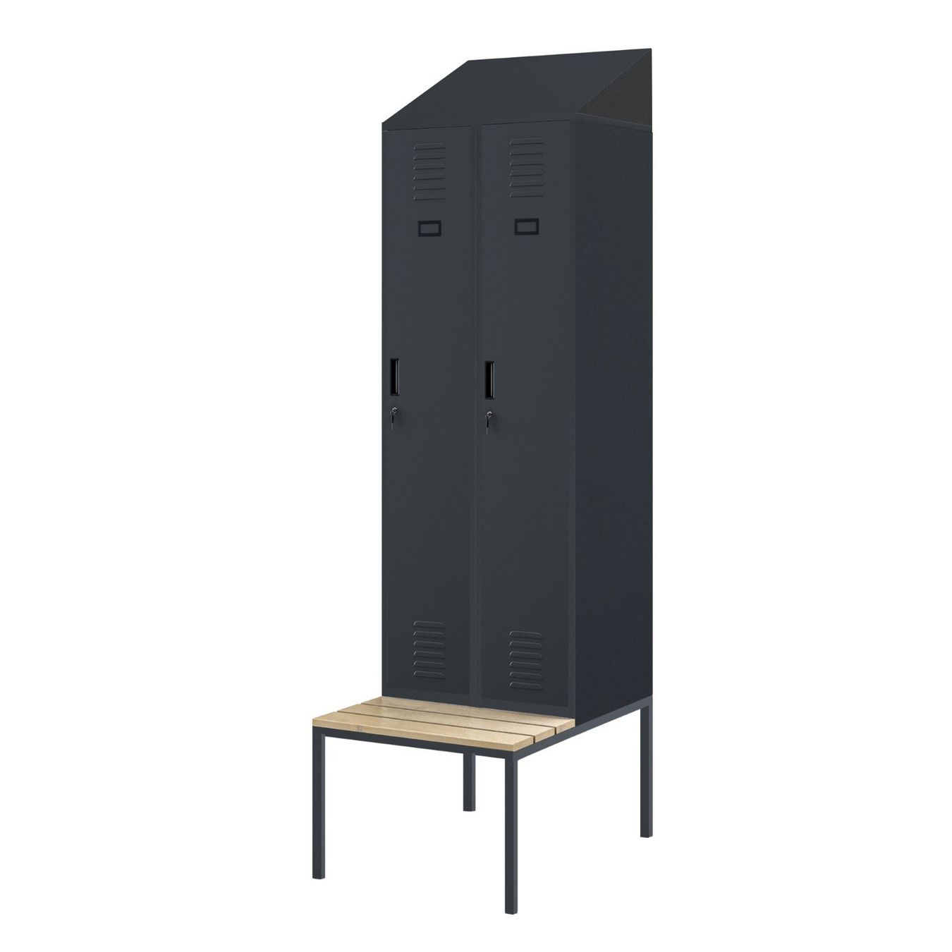 Schränke: Schliessfachschrank + Bank - Umkleidespind - Anthrazit – Neu und originalverpackt aus Wallenwil von toesstal-vertrieb 3