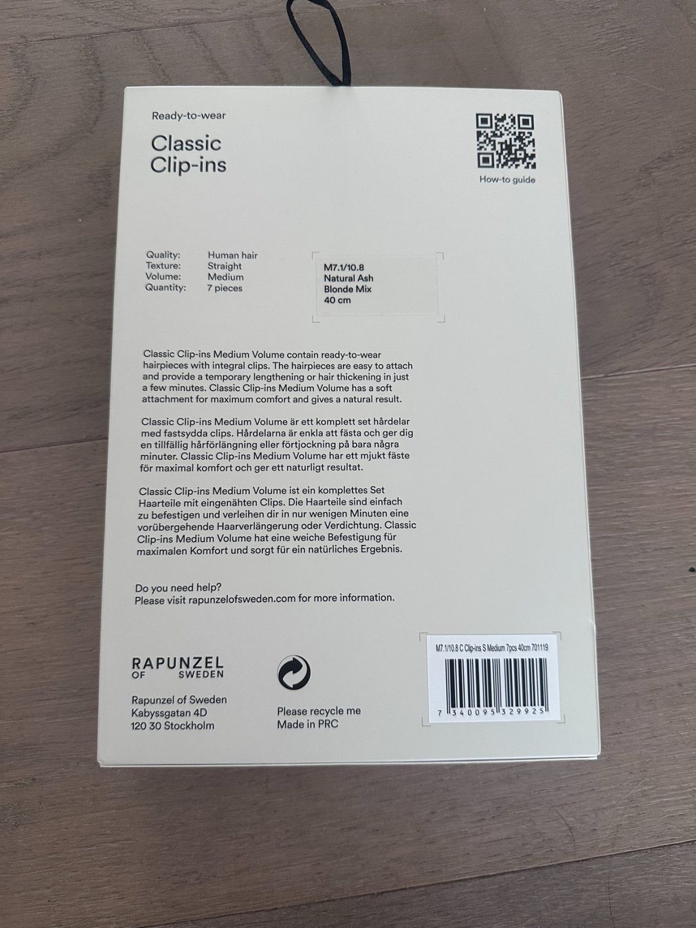 Parrucche: Echthaar Classic Clip-ins Extensions von Rapunzel – Nuovo e nell'imballaggio originale da Rotkreuz venduto da and_pzr2 2