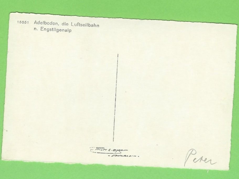 Cartoline postali: Adelboden, die Luftseilbahn n. Engstlialp – Nuovo (secondo la descrizione) da Zürich venduto da t24_de 1