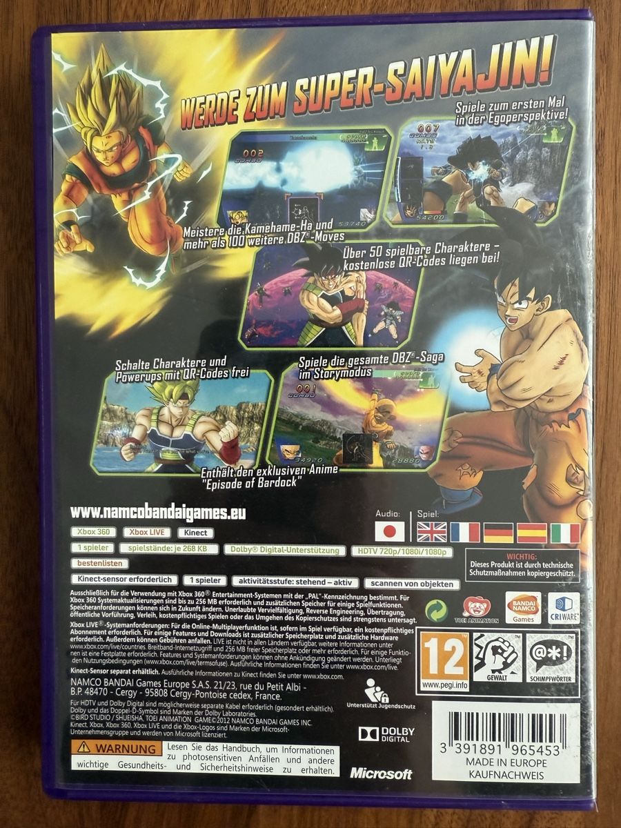 Bandai Giochi: Dragonball Z für Kinect Xbox 360 – Usato da Dübendorf venduto da CellarSeller 1