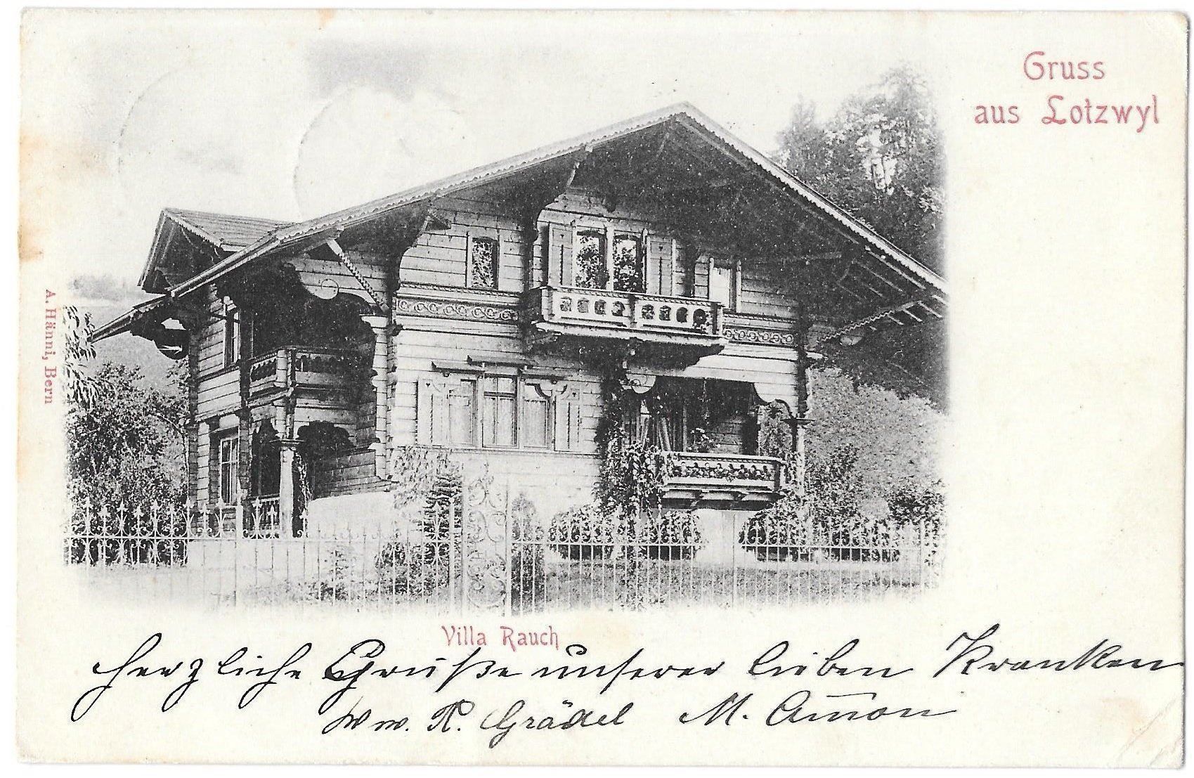 Cartoline postali: Lotzwil Villa Rauch – Usato da Olten venduto da clotaldi