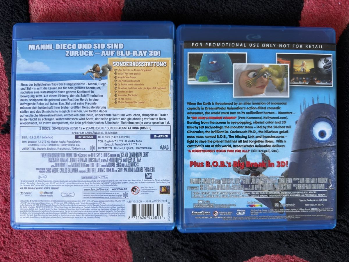 Tutti i DVDs: 3D BlueRay DVD – Usato da Schlieren venduto da Kamacho 1